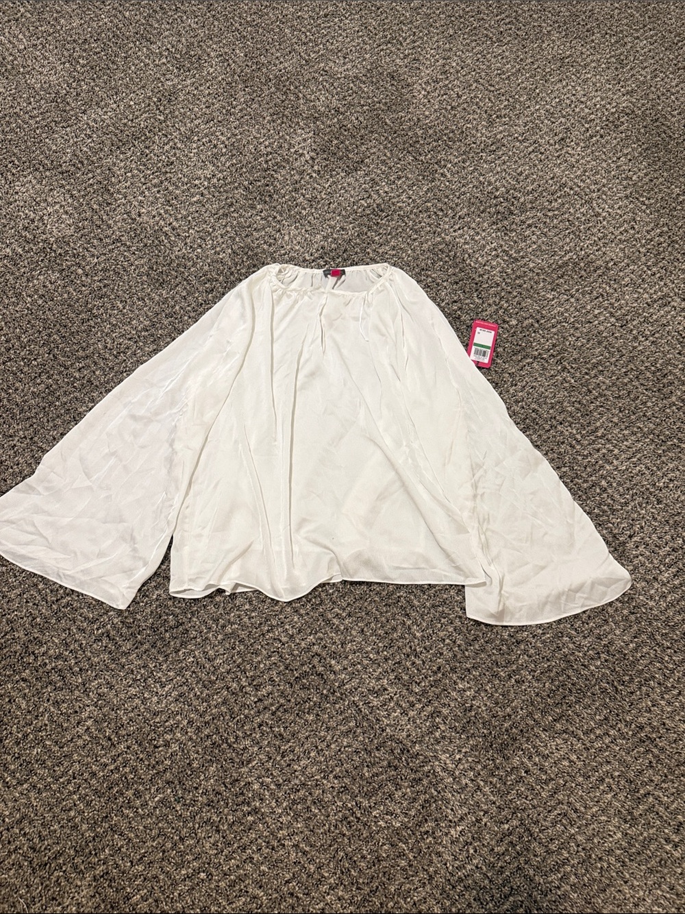Who What Wear White Long-Sleeve Peasant Blouse with Bell Sleeves